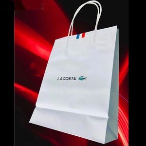 LACOSTE Paper Bag Large Size Gift Shopping Empty Storage Replacement